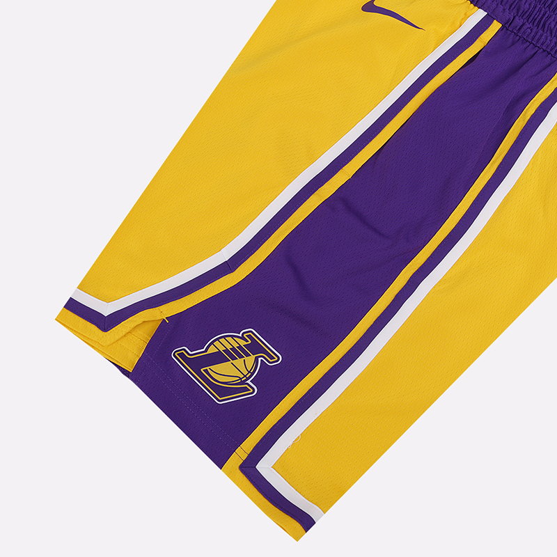 мужские желтые шорты Nike NBA Los Angeles Lakers Icon Edition Swingman AJ5617-728 - цена, описание, фото 2